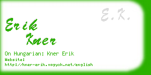 erik kner business card